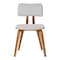 Armen Living Jaguar Mid-Century Dining Chair in Walnut Wood and Gray Fabric LCJASIWAGRAY - alternate 3